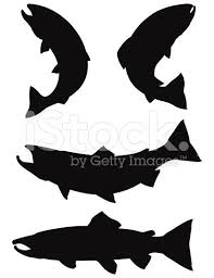 Vector Illustration Of Salmon And Trout Silhouettes Risunki Rybalka Ryba Father and son fishing vinyl decal #15822280. pinterest