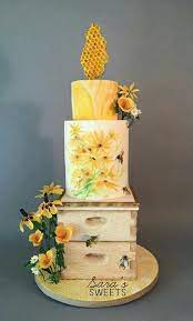 Honey Bee Hive Cake Bee Cakes Bee Hive Cake Painted Cakes