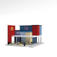 Low Poly Mcdonald S Building Restaurant Exterior Design Commercial Design Exterior Minecraft Designs