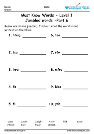 Maybe you would like to learn more about one of these? Unscramble Jumbled Words Puzzle For Grade 1 Worksheets Free Printable