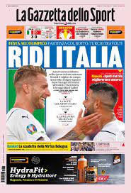 La prima pagina dei quotidiani sportivi. La Prima Pagina Della Gazzetta Dello Sport Del 23 06 2021