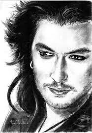 Baris Akarsu Kara Kalem Portre Resim Portre