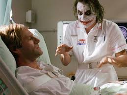 Joker S Name Tag While He Was Dressed As A Nurse Read Matilda Joker Nurse Costume Heath Ledger Joker Dark Knight