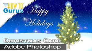In this new photoshop tutorial you will learn how to create a christmas pop up greeting card using a beautiful winter landscape. How To Make A Photoshop Happy Holidays Christmas Card In Cc Christmas Card Templates Youtube