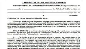 Free 9 Confidentiality Agreement Forms In Pdf Ms Word