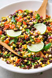 Black Bean Corn Tomato Salad Recipe This Black Bean And Corn Salad Recipe With Avocado And Tomatoes Is Healthy Easy To Make And F In 2020 Bean Salad Recipes Easy Corn Avocado Salad Black Bean Corn Salad