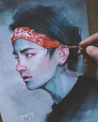 I learned to use the brushes on my own. Kim Taehyung By Ruy Tan On Deviantart