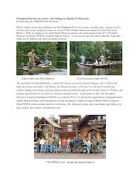 Wounded Warriors in Action: Fly Fishing for Musky in Wisconsin By John  Bircher, MOPH Public Relations What could be better than
