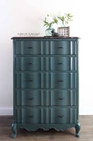 Teal Blue Tall Dresser Makeover