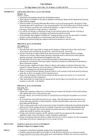 Tips and examples of how to put skills and achievements on a data analyst resume. Principal Data Engineer Resume Samples Velvet Jobs