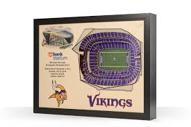 Don't wait, we are almost sold out!!! Minnesota Vikings Us Bank Stadium 3d Wood Stadium Replica 3d Wood Maps Bella Maps