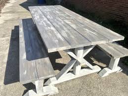 8ft Rustic Farmhouse Table With Long Benches Banquet Table Etsy Rustic Farmhouse Table Large Farmhouse Table Farmhouse Table