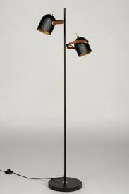 Stehleuchte 73244 Industrielook Modern Metall Schwarz Metall Stehlampe Lampe