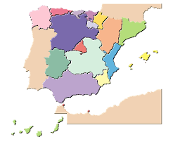 Resultat d'imatges de mapa autonomico de españa