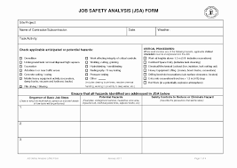 Hazard Analysis Form Fresh Job Safety Analysis Forms Job Safety Analysis Form In 2020 Hazard Analysis Job Analysis Analysis
