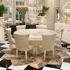 And less time searching for a dining table and chairs means more time for sharing good food and laughter with family and friends. High End Modern Ivory Lacquered Round Dining Table Set Juliettes Interiors