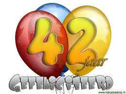 Jakosawi E Cards 42 Jaar Ballon