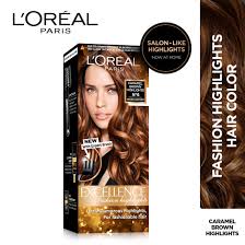 Her black hair is broken up by some dark brown sugar highlights; Buy L Oreal Paris Excellence Fashion Highlights Hair Color Caramel Brown 29ml 16g Online At Low Prices In India Amazon In