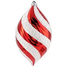 Santa season is right around the corner, which means it's time to start picking out a christmas tree. Large Red White Swirl Finial Ornament Hobby Lobby 5621503