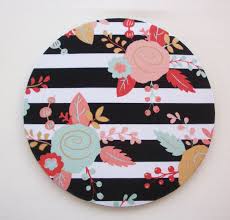 Black And White Striped Mouse Pad Floral Mouse Pad Mouse Pad Mat Black And White Stripes Metallic Gold Flowers Round Or Rectangle Office Accessories Desk Home Decor In 2020 Desk Accessories Office Office Accessories Mouse Pad