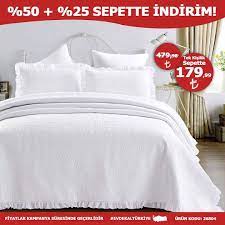 yuzde yuz polyester arya yatak ortusu volanli virgo net 50 sepette ekstra 25 indirim ile internet sitemizde satista ary yatak yatak ortusu yastiklar
