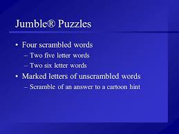 Maybe you would like to learn more about one of these? Solving Jumble Puzzles Dictionaries Hashes And Permutations Richard A Devenezia Ppt Download