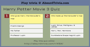 Community contributor can you beat your friends at this quiz? Harry Potter Movie 3 Quiz