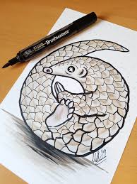Pangolin Art Pangolin Gifts Hand Drawn Original Artwork Etsy How To Draw Hands Pangolin Pangolin Art