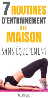 7 Routines D Exercices A La Maison Sans Equipement Pistachiu Entrainement Maison Exercices A La Maison Gainage Ventre