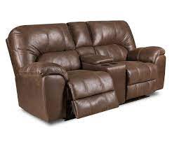 Lane Home Solutions Stonehill Chocolate Brown Reclining Console Loveseat Big Lots Leather Reclining Loveseat Love Seat Reclining Loveseat