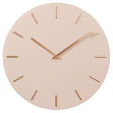 Uhr Aus Metall Rosa Deco Chambre Rose Gold Horloge Murale Horloge