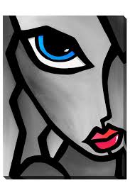 Accent Giclee On Canvas 16 X 20 Pop Art Images Abstract Faces Abstract Face Art