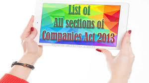 Maybe you would like to learn more about one of these? Complete List Of Sections Of Companies Act 2013 Corporate Law Aubsp