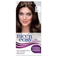 I love this color in the winter time. Nice N Easy No Ammonia Medium Ash Brown 77 Morrisons