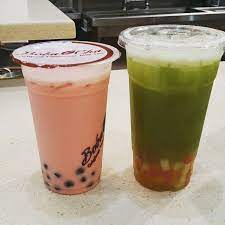 Kolohe Minion Boy On Instagram Strawberry Milk Tea With Boba And Apple Green Tea With Jelly From Boba Cha In Pearlridge Boba Milk Tea Strawberry Milk Food