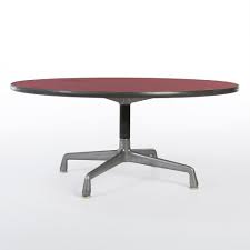 Red Aniline Dyed Rare Contract Coffee Table From The Sixties By Charles Ray Eames For Herman Miller Eames Furniture Eames Table Charles Eames Furniture
