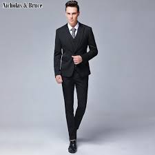 While slim fit trousers have a tapered leg, creating a stylish. N B Men Suit Set 2019 Slim Fit Suits Men Groom Suit Classic 3 Piece Suit Wedding Blazer Large Dresses Tuxedo Dropshipping Sr1 Suits Aliexpress