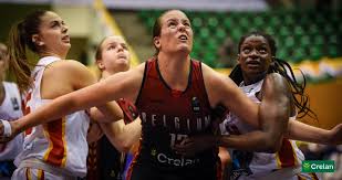 Het belgische vrouwenbasketbalteam speelt in de voorronde van het ek tegen gastland portugal. De Twaalf Belgian Cats Voor Olympisch Kwalificatietornooi Oostende Basketball Belgium