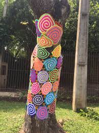 Yarn Bombing Brazil Crochet Mandala Pattern Yarn Bombing Trees Yarn Art