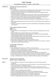 It Help Desk Technician Resume Samples Velvet Jobs