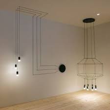 3 Light Wire Designer Long Pendant Lighting Long Pendant Lights Interior Lighting Design