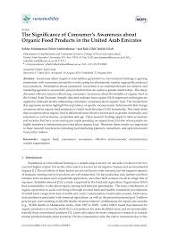 Pdf The Significance Of Consumer S Awareness About Organic Food Products In The United Arab Emirates