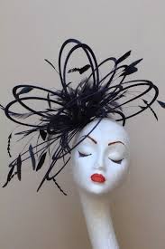 New Large Black Feather Fascinator Hat Wedding Fascinator Hats Wedding Fascinator Fascinator Hat