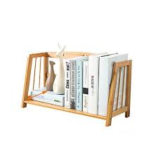 Bamboo Empty Desktop Bookshelf Simple Storage Rack Student Office Mini Bookcase Storage Desk Organizer File Shelves Size L53cm Fai Da Te