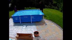 Poolaufbau Intex Frame Pool Youtube