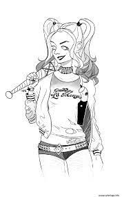 Coloriage Harley Quinn Suicide Squad Dessin Harley Quinn à imprimer