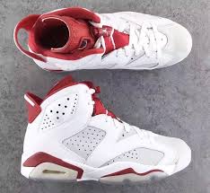 Nike Air Jordan 6 Alternate White Pure Platinum Gym Red 384664 113 Ayakkabilar Aksesuarlar