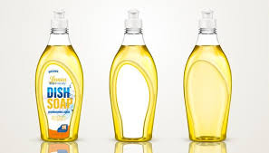 Global dishwasher safe label market: Free Vector Dishwashing Detergent With Lemon Packaging Template