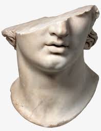 Aesthetic png background of palm leaf. Broken Statue Polyvore Asian Wall Art Aesthetic Head Of A Youth 2048x1811 Png Download Pngkit