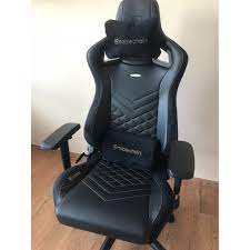 To achieve this, it comes with a spacious, molded design with abundant lumbar support. Noblechairs Noble Chairs Epic Series Gaming Chair Black Gold Bought Oct 2017 Computers Tech Parts Accessories Computer Parts On Carousell